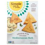 Simple Mills Veggie Pita Crackers Mediterranean Herb 4.25 Oz