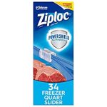 Ziploc Slider Bags Freezer Quater Size 34 Bags