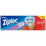 Ziploc Slider Bags Storage Quart Size 20 Slider Bags