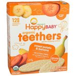 Happy Baby Organics Teether Crackers Banana Sweet Potato 1.7 Oz