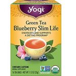 Yogi Organic Green Tea Blueberry Slim Life Herbal Tea 16 Bags 1.12 Oz