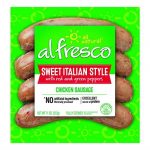 Al Fresco Sweet Italian Style With Red And Green Peppers Chicken Sausage 11 Oz
