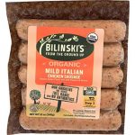 Bilinskis Organic Chicken Sausage Mild Italian With Bell Peppers 12 Oz