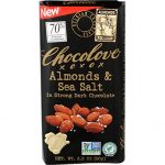 Chocolove 70% Cocoa Almonds & Sea Salt In Strong Dark Chocolate 3.2 Oz
