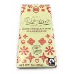 Divine Chocolate White Chocolate With Strawberries 3 Oz