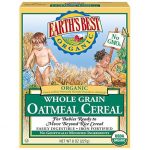 Earths Best Organic Whole Grain Oatmeal Cereal 8 Oz