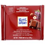 Ritter Sport Milk Chocolate With Raisin & Hazelnuts 3.5 Oz