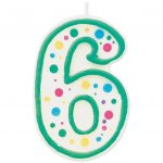 Wilton Numeral No 6 Party Candle