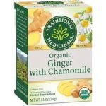 Traditional Medicinals Organic Ginger With Chamomile Herbal Tea 16 Bags 0.85 Oz