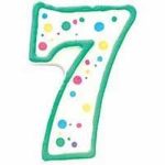 Wilton Numeral No 7 Party Birthday Candle