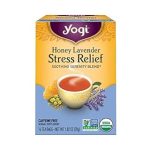 Yogi Organic Honey Lavender Stress Relief Herbal Tea 16 Bags 1.02 Oz